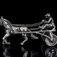 Microfusione calesse argento 800 vintage