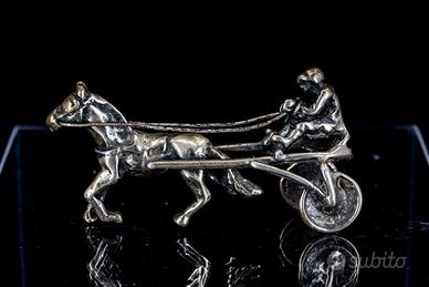 Microfusione calesse argento 800 vintage