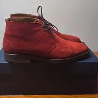 Polacchine uomo Pollini in camoscio rosso/bordeaux