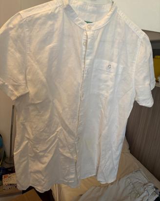 Camicia Lino bambino bianca taglia 11-12