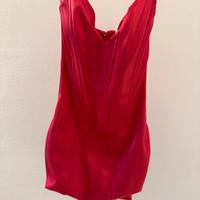 Mini dress fucsia satin corset dress di Oh polly