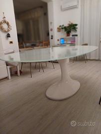 tavolo ovale bianco design 