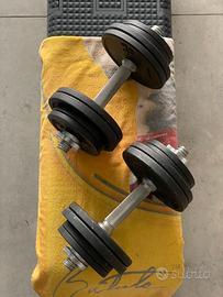 Pesi manubri bilanciere palestra ginnastica ghisa