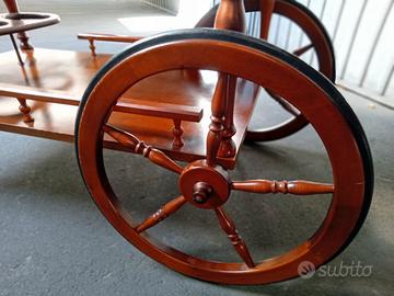 Carrello bar in legno con ruote
