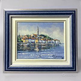 Quadro di Rovigno dipinto a mano su tela
