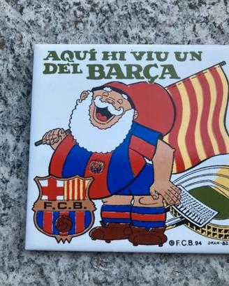 Piastrella decorata Barça vintage (anni 90)