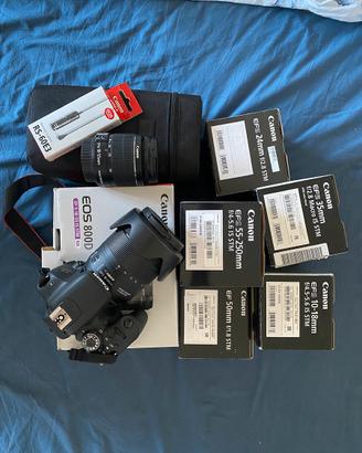 Canon EOS 800D Rebel T7i + obiettivi vari
