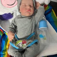 Reborn Baby Doll Levi misto silicone vinile o pann