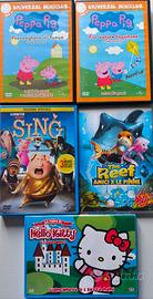 Lotto 5  film DVD bambini: Peppa Pig, Sing, Reef

