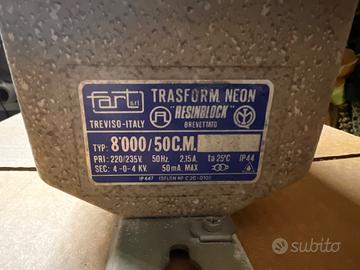 Trasformatore Neon Resinblock 8000 VOLT - FART