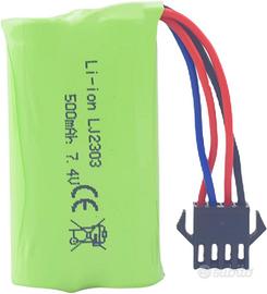Batteria Li-Ion 7.4V 500mAh EC16 DE85 RC