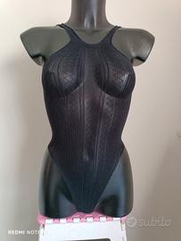 Body donna sexy gotico semitrasparente 