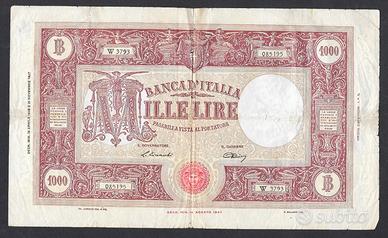 Banconota lire 1000 barbetti del 1948 medusa