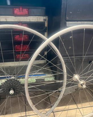 Coppia ruote bici da corsa anni 70