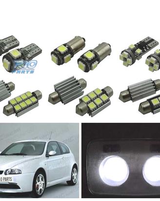 KIT 9 LAMPADE LED INTERNE PER ALFA ROMEO 147 00-10
