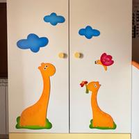 Armadio per cameretta, marca Azur, motivo giraffa.