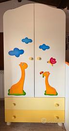 Armadio per cameretta, marca Azur, motivo giraffa.