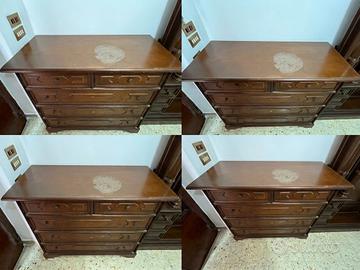 Comò Classico in Legno a 4 Cassetti