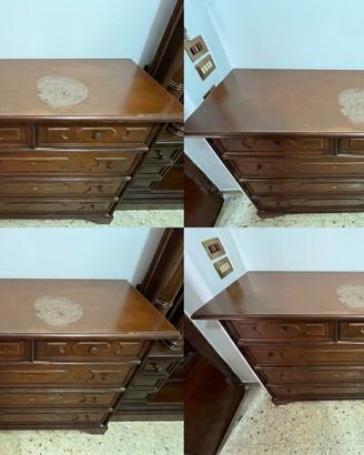 Comò Classico in Legno a 4 Cassetti