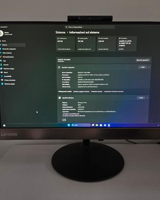 All in One Lenovo 22 pollici Intel core i5 8/256gb