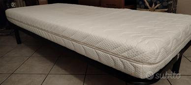 Rete letto singolo con materasso