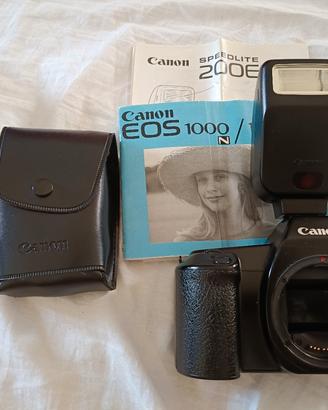 Canon EOS 1000N con flash Canon 200e