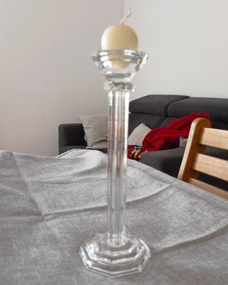 Porta candele in cristallo 