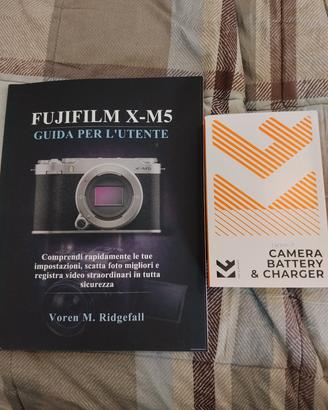 Fujifilm x-m5 libro+batterie e caricabatterie nuov