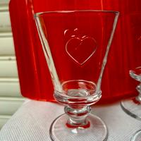 Bicchieri Calice Shabby Chic Country Vetro