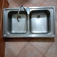 lavello 2vasche cn miscelatore 