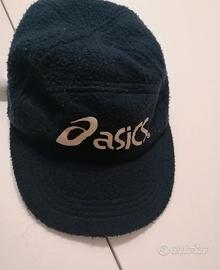 Berretto lana blu Asics con visiera