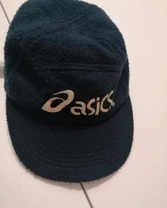 Berretto lana blu Asics con visiera