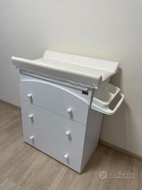 Cassettiera fasciatoio marca PICCI bagnetto bianco