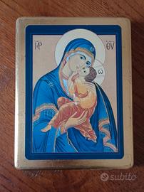 Madonna con Gesù bambino - quadro in legno