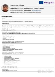 Banconiere/cameriere/portapizze per extra