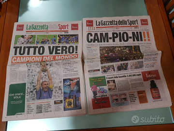 Giornali Italia Campione del Mondo 2006