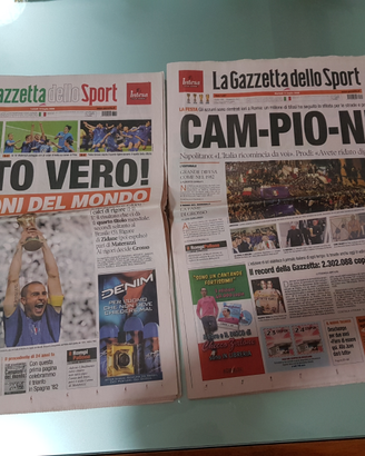 Giornali Italia Campione del Mondo 2006