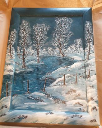 Quadro paesaggio invernale