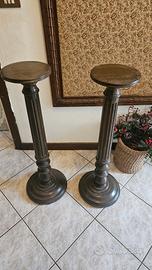 coppia colonne in legno massello