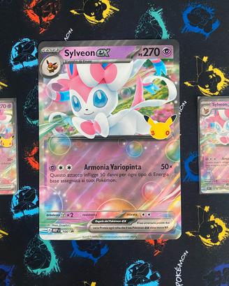 Sylveon ex  pokemon tris 30 anniversario