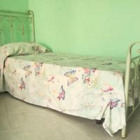 STRUTTURA LETTO E LAMPADARIO IN FERRO BATTUTO