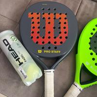 Racchetta padel prostaff, nera e rossa