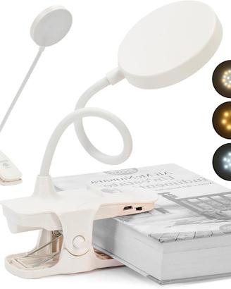 Luce Lettura LED Clip - Ricaricabile - NUOVA