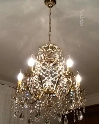 Lampadario swaroski 5 luci