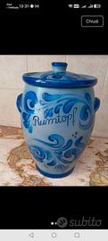 Caraffa Rumtopf in gres cotta con smaltatura sale