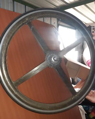 ruota bici carbonio 