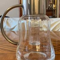 Caraffa vintage con coperchio silver plate