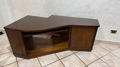 Mobile tv basso legno scuro