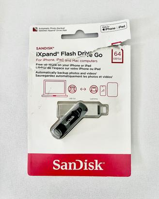 Chiavetta USB ,pendrive mai usato SanDisk 64GB