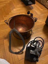 Paiolo elettrico in rame per Polenta